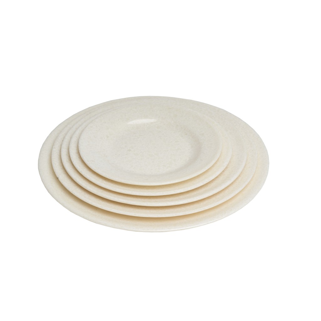 Dĩa cạn size 15.3cm (dĩa úp chén) nhựa Melamine Vân Đá (DC66VD)