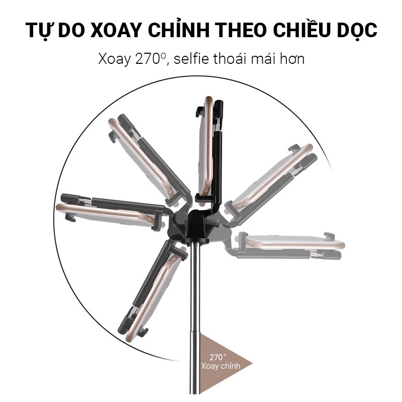 Gậy Chụp Ảnh Tự Sướng Bluetooth Không Dây K07 Có Thể Kéo Dài Đến 100cm Và Điều Khiển Từ Xa - Xoay được ngang dọc | WebRaoVat - webraovat.net.vn