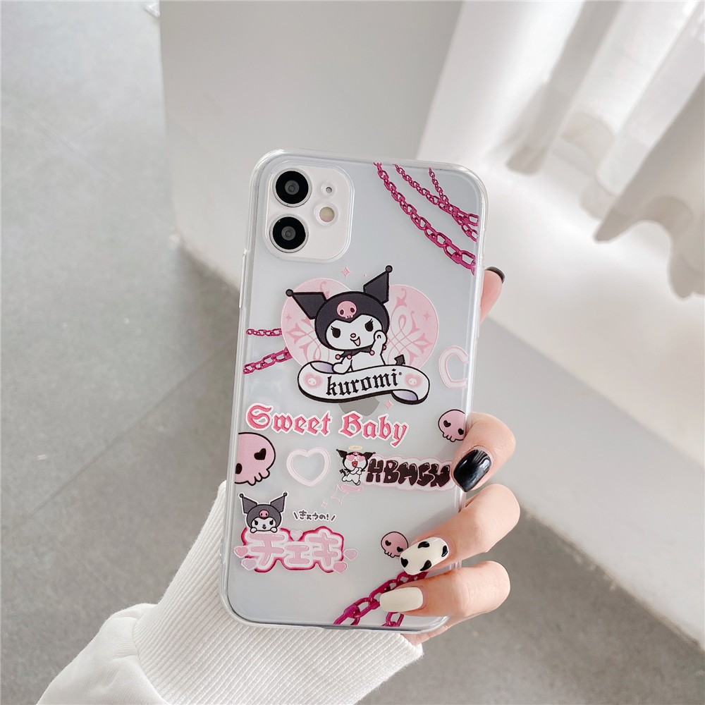 Ốp điện thoại nhựa TPU mềm họa tiết Kuromi cho iPhone 11 Pro Max X Xs Max XR 7 Plus 8 Plus 6 Plus 6S Plus | BigBuy360 - bigbuy360.vn