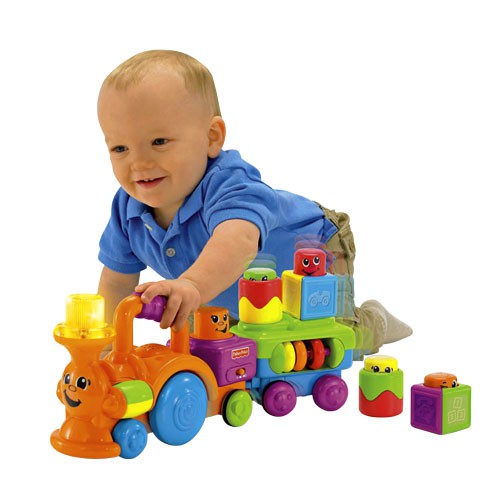 99% Bộ tàu lửa đèn nhạc ú òa Fisher Price P7528