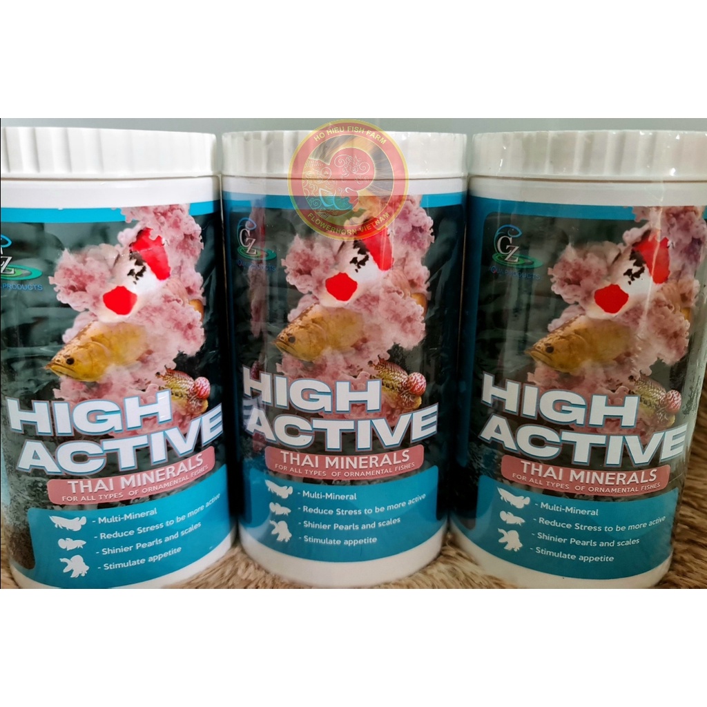 HIGH ACTIVE Khoáng Chất Cho Cá  Sung, Giảm Stress, Lên Màu Đẹp - Nhập khẩu Thái Lan