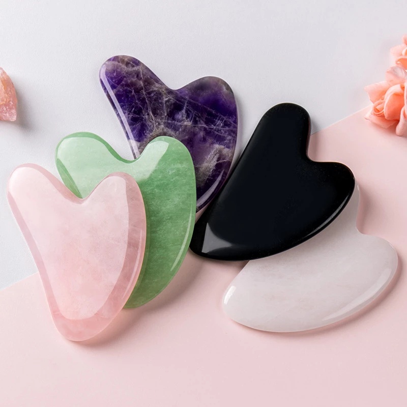 Dụng Cụ Mát Xa Chăm Sóc Da Mặt / Thạch Anh Gua Sha