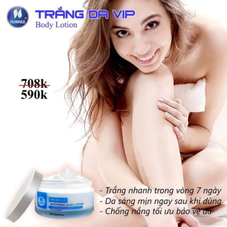 (kèm quà) KEM TRẮNG DA BODY VIP HUMNILE _ Trắng Nhanh Trong Vòng 7 Ngày