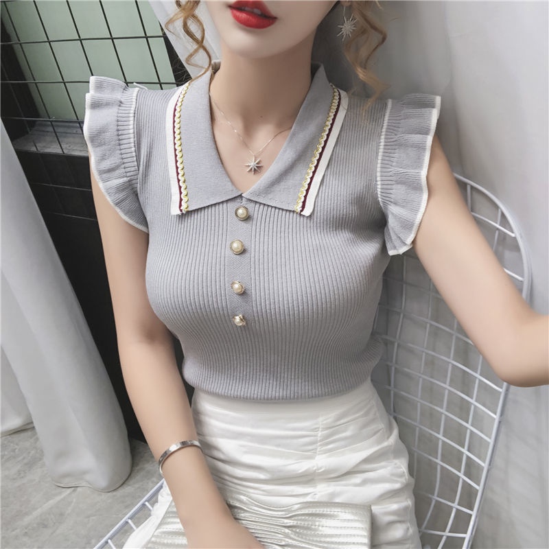 Áo Thun DáNg Ôm ThờI Trang kiểu hàn quốc không tay Cho Áo phông Nữ NZ-TX-373