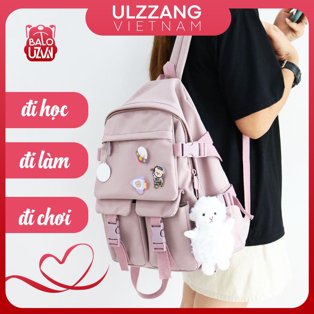 Balo nữ đi học thời trang Ulzzang Hàn Quốc, cặp sách đẹp hàng cao cấp dễ thương, túi xách sinh viên chống nước