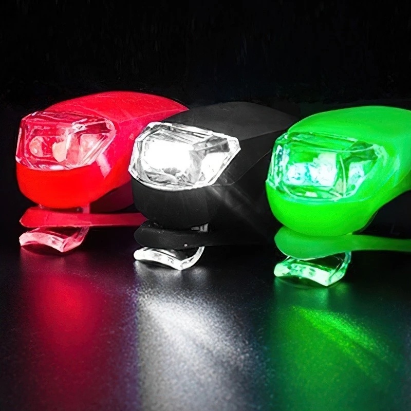 Đèn LED Neon Gắn Đuôi Xe Đạp Leo Núi / Phía Trước / Đèn Pha 3 Chế Độ Chống Mưa Chạy Bằng Pin