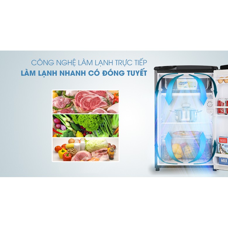 Tủ lạnh Aqua 90 lít AQR-D99FA(BS)