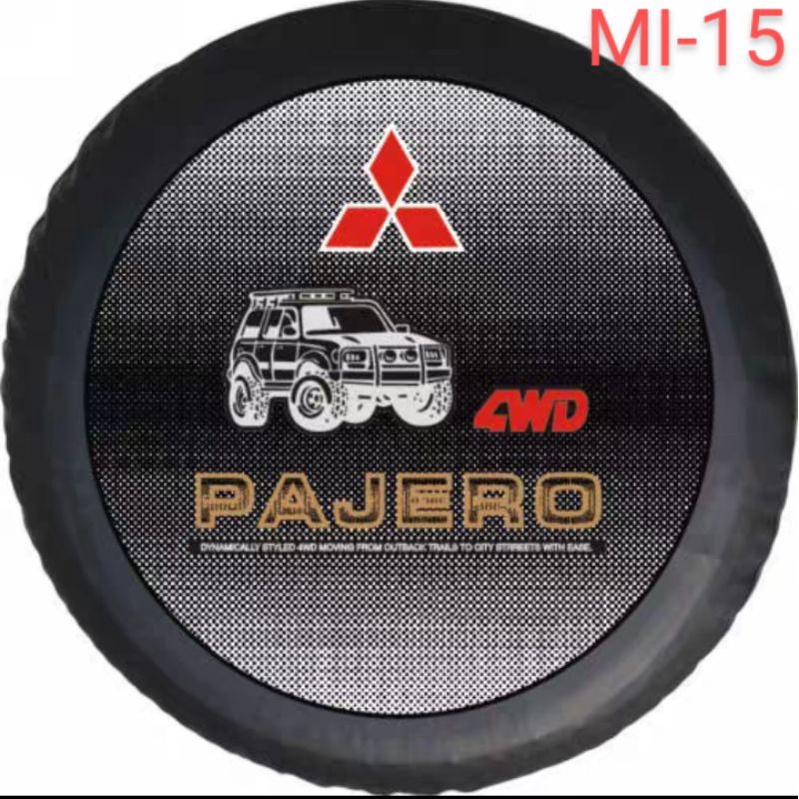 Bao lốp dự phòng vải dù hiệu Mitsubishi phù hợp cho Pajero V31 V32 MI-1 MI-2 MI-3 MI-4 MI-7 MI-8 MI-15 MI-20 MI-21 MI-30