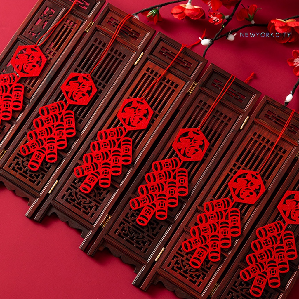 1 set dây treo thắt nút Trung Hoa chống nước màu sáng trang trí năm mới năm mới 2022