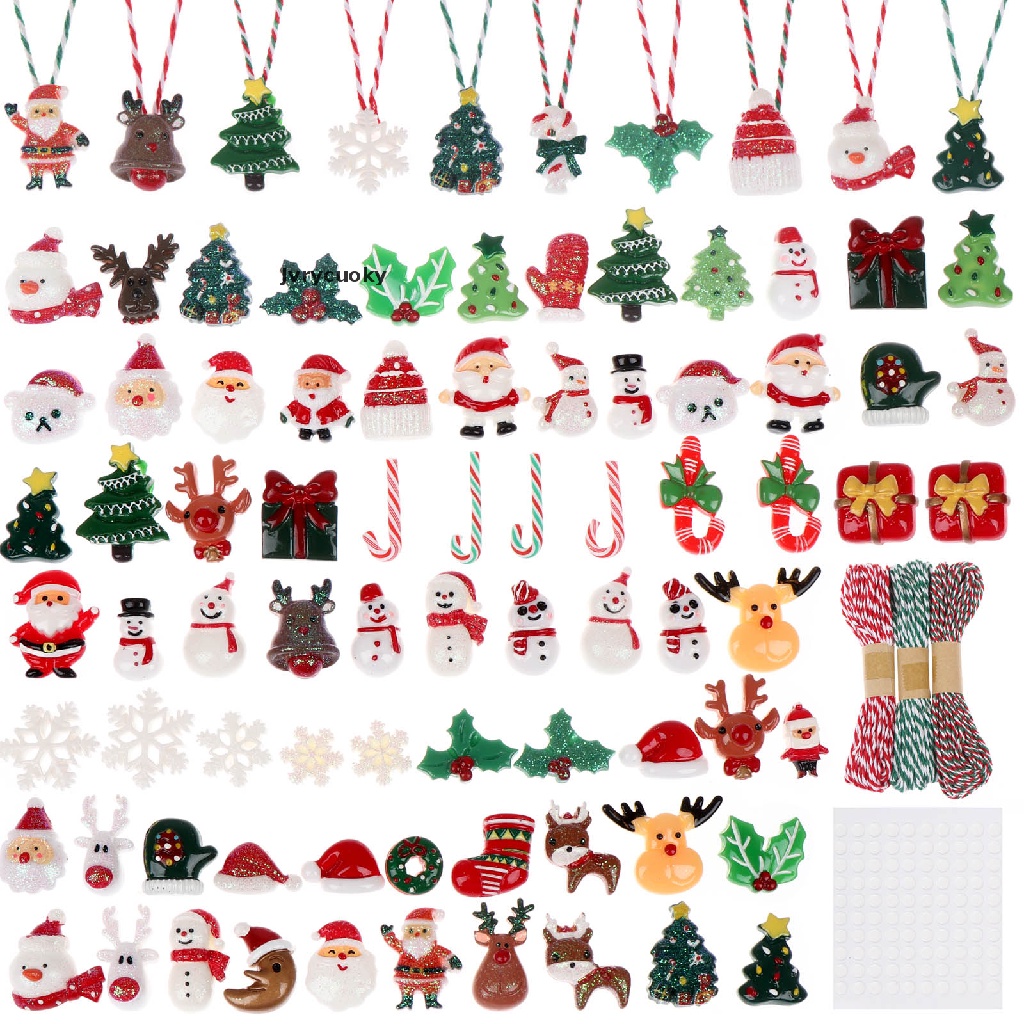 Phụ kiện trang trí cây thông Noel mini bằng resin