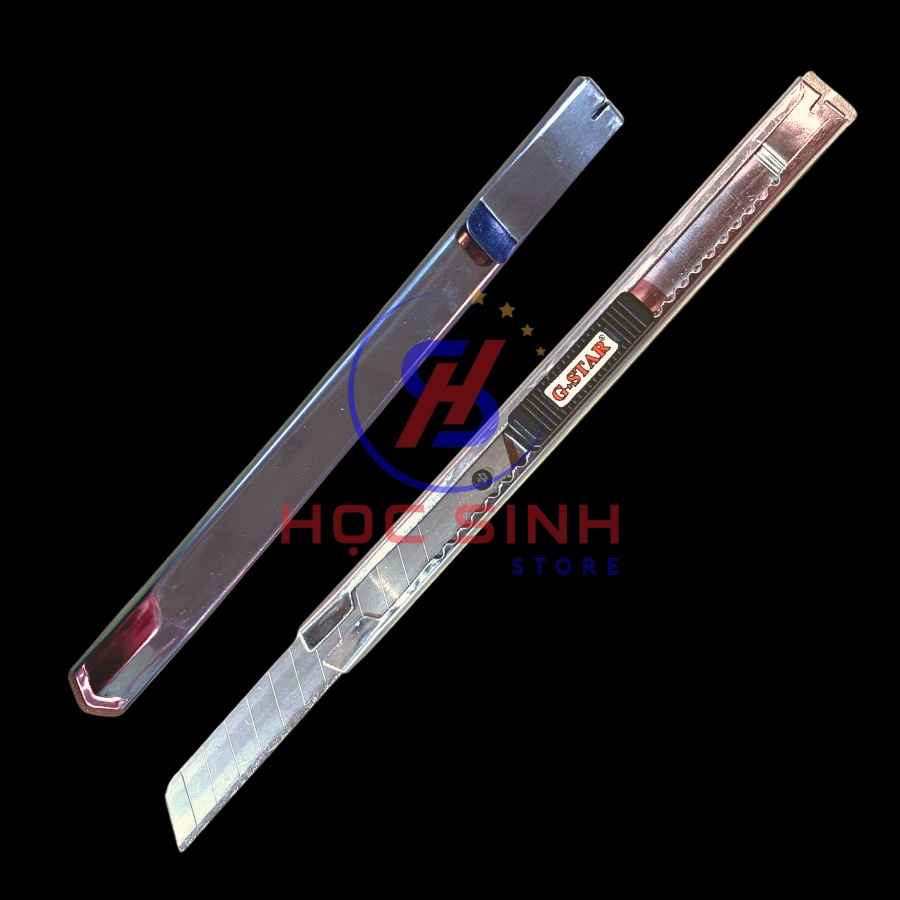 Dao rọc giấy vỏ kim loại lưỡi nhỏ Gstar GS-901 có thể thay thế lưỡi - Học Sinh Store