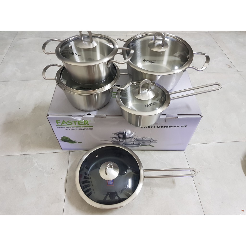 Bộ nồi  Faster Unility inox 304 chính hãng Faster