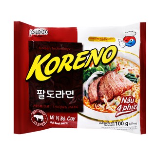 8 GÓI Mì Koreno vị bò cay gói 100g