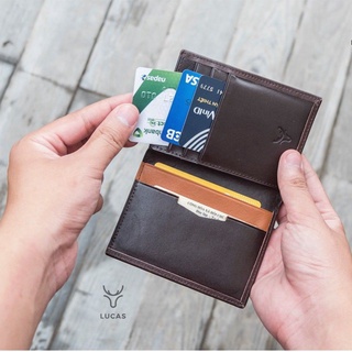 Ví Nam Đứng Da Bò Thật - Bảo Hành 12 tháng - Full box | Bóp Nam  Da Đẹp DTR  | CL Lewis.ST99