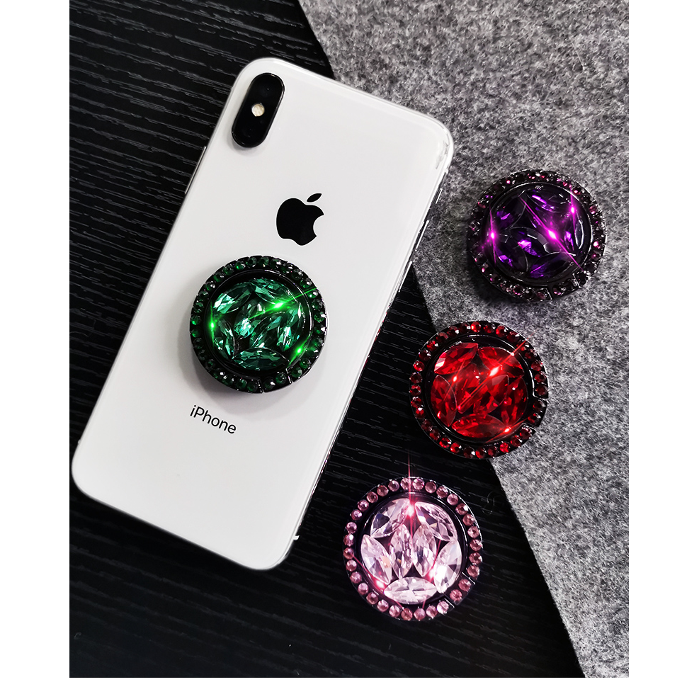 Tay cầm giá đỡ điện thoại gắn hạt kim cương lấp lánh | BigBuy360 - bigbuy360.vn