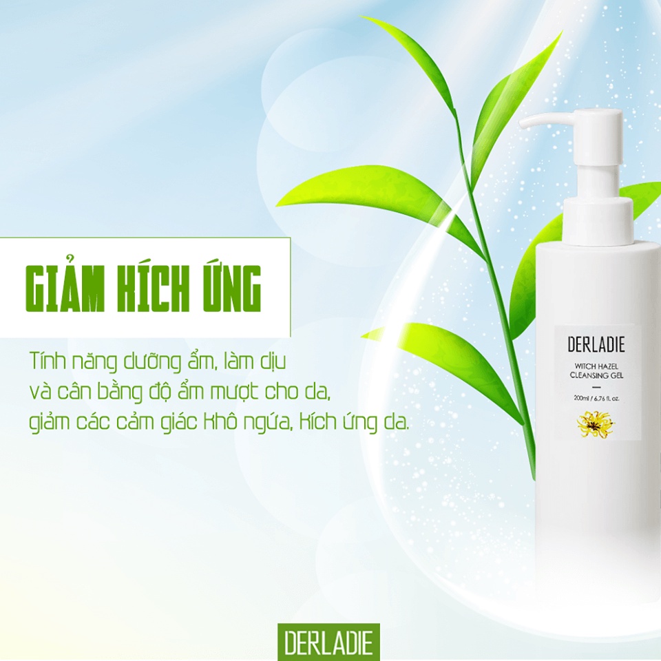 Sữa rửa mặt Derladie Witch Hazel Cleansing Gel 200ml