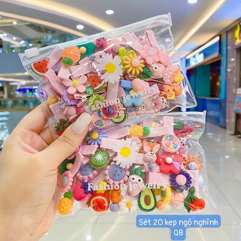 Set 20 kẹp tóc ngộ nghĩnh cho bé