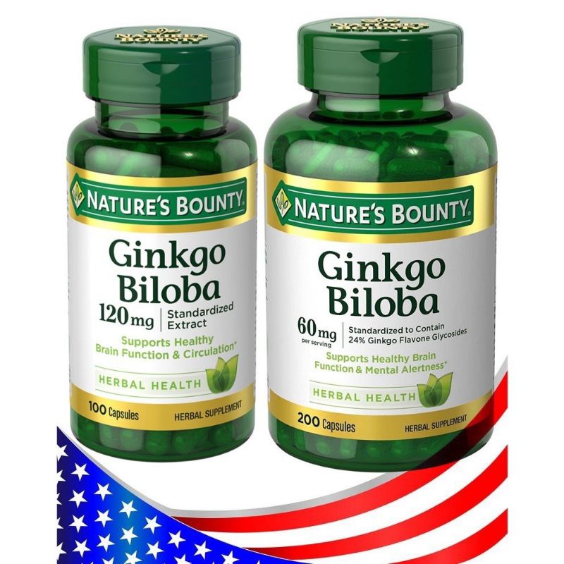 Viên uống bổ não Nature's Bounty Ginkgo Biloba 60mg 60 viên