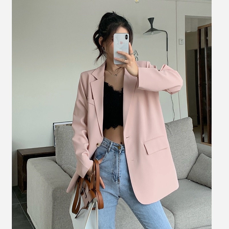 Áo Khoác Blazer Dáng Rộng Hàn Quốc Thời Trang Công Sở Bốn Mùa , Áo Vest Nữ Khoác Ngoài Dài Tay | BigBuy360 - bigbuy360.vn