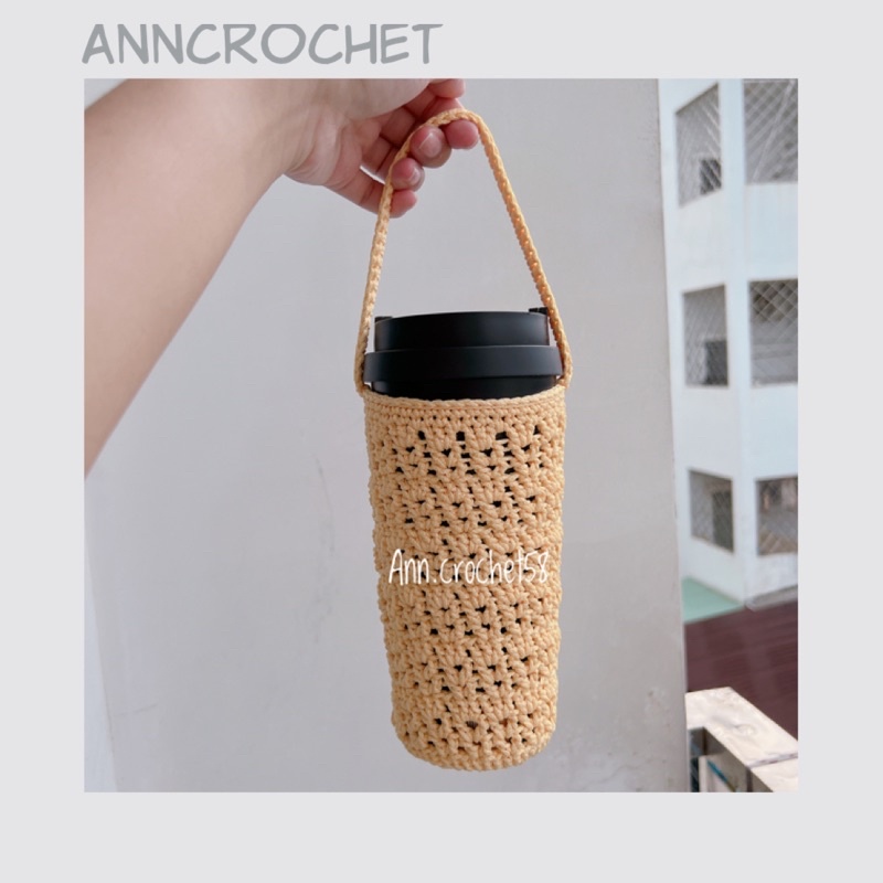Túi len handmade Túi đựng bình nước, bình giữ nhiệt