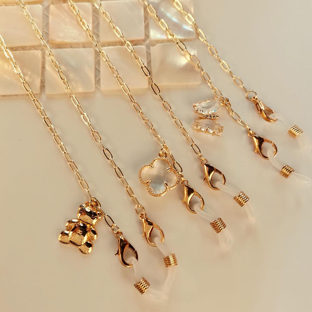 Dây Đeo Kính Chống Trượt Thời Trang VANES1|Gấu Bông Họa Tiết Bướm Xinh Xắn Chất Lượng|Dây Đeo Cổ Bohemia Bằng Kim Loại Nhiều Màu Sắc