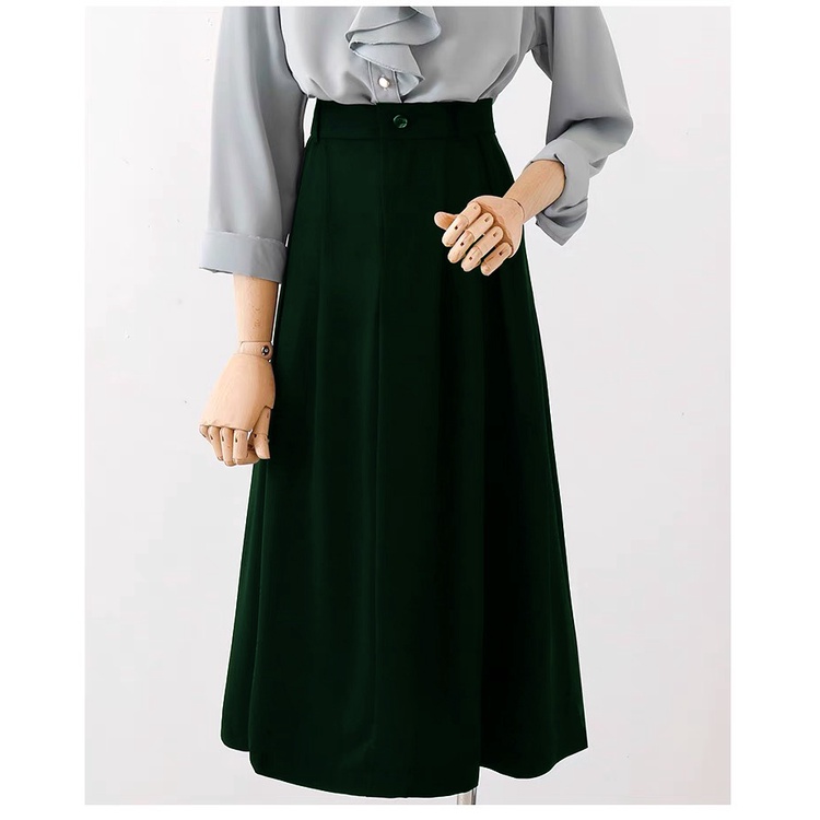 Chân Váy Xòe Nhẹ Dáng Dài Công Sở Có Túi Chéo, Thời Trang Công Sở Đẹp | BigBuy360 - bigbuy360.vn