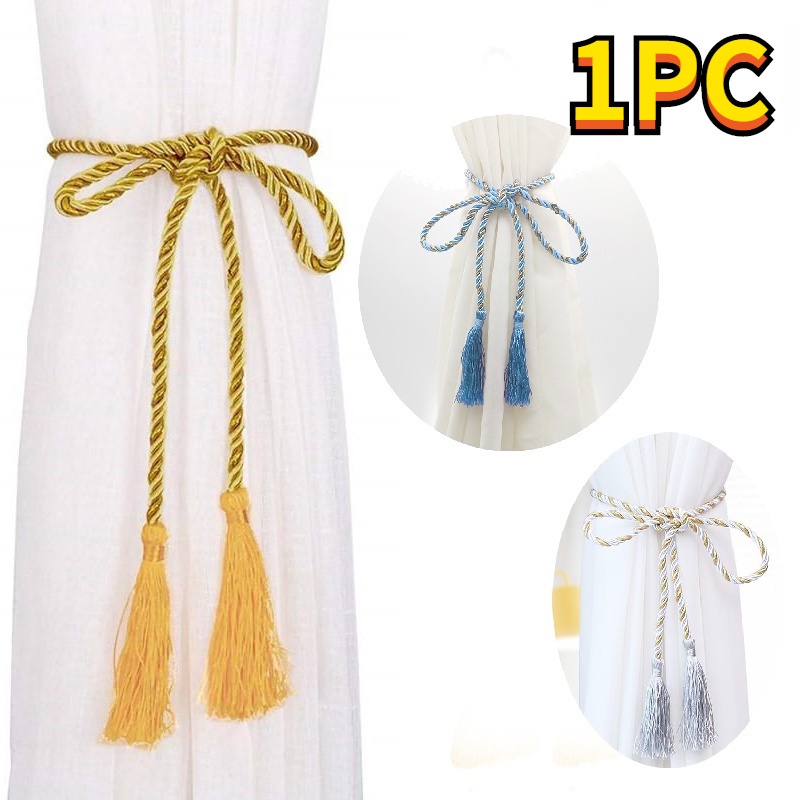 Dây Buộc Rèm cửa sổ Phối Tua Rua Dài 1.2M Độc Đáo Trang Trí Nhà Cửa
