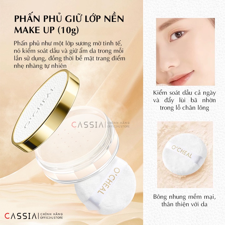 Bộ trang điểm nội địa trung hộp quà tặng màu trắng sang trọng 6 món, bộ makeup đầy đủ siêu đẹp OCHEAL