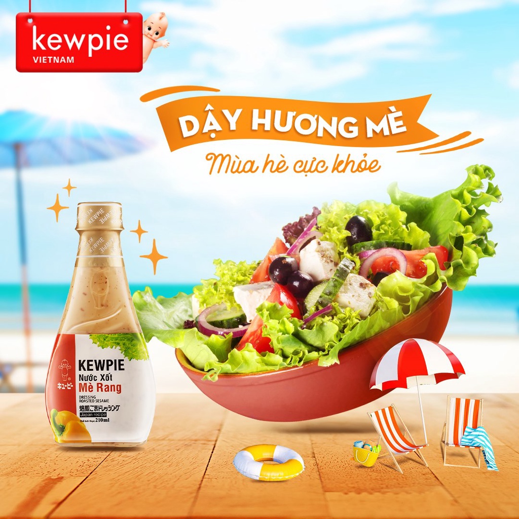 Nước Sốt Mè Rang Kewpie 210ML Chính Hãng - Nước sốt salad