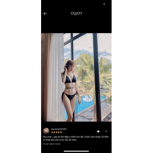 Bikini 2 mảnh màu đen huyền thoại (mặc đc 2 kiểu) | BigBuy360 - bigbuy360.vn