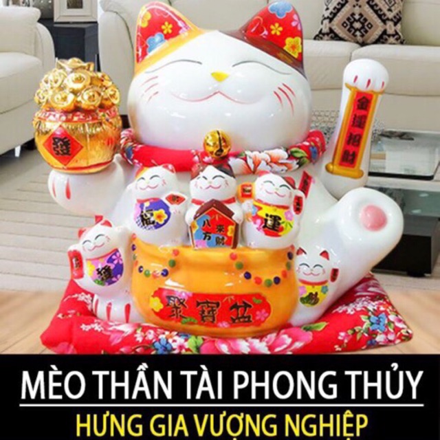 [Tổng hợp mèo 27-32-34cm] Mèo thần tài may mắn Như ý cát tường Thiên kim vạn lượngh