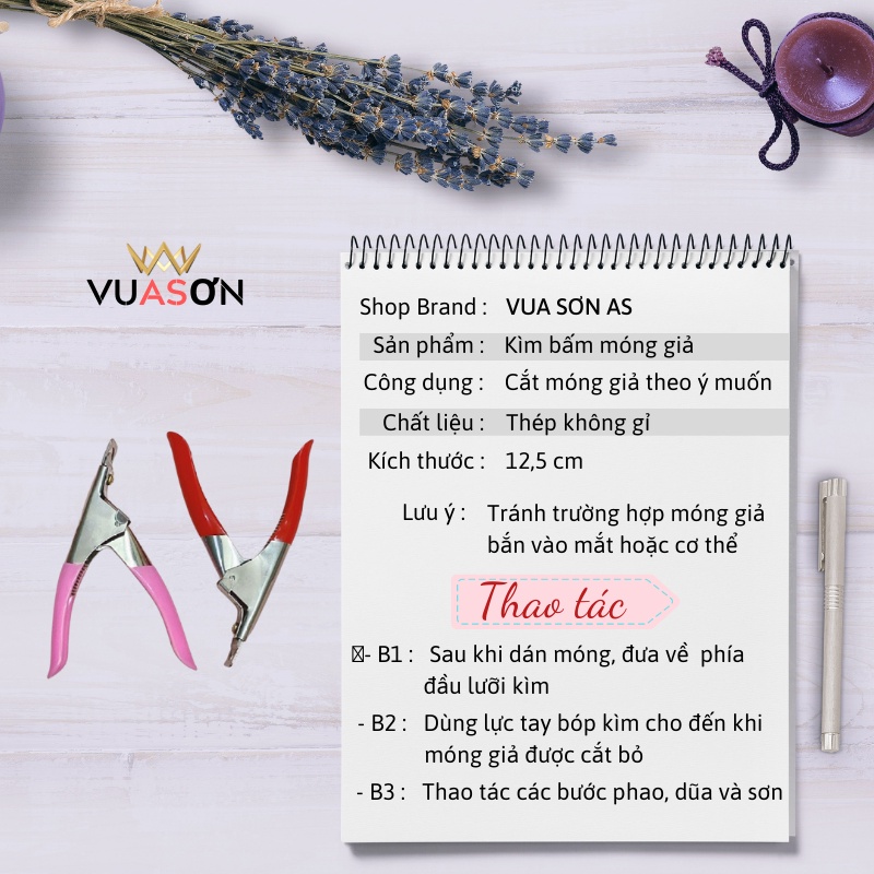 Kìm cắt móng giả kềm bấm móng giả loại tốt phụ kiện nail giá rẻ VUA SƠN AS