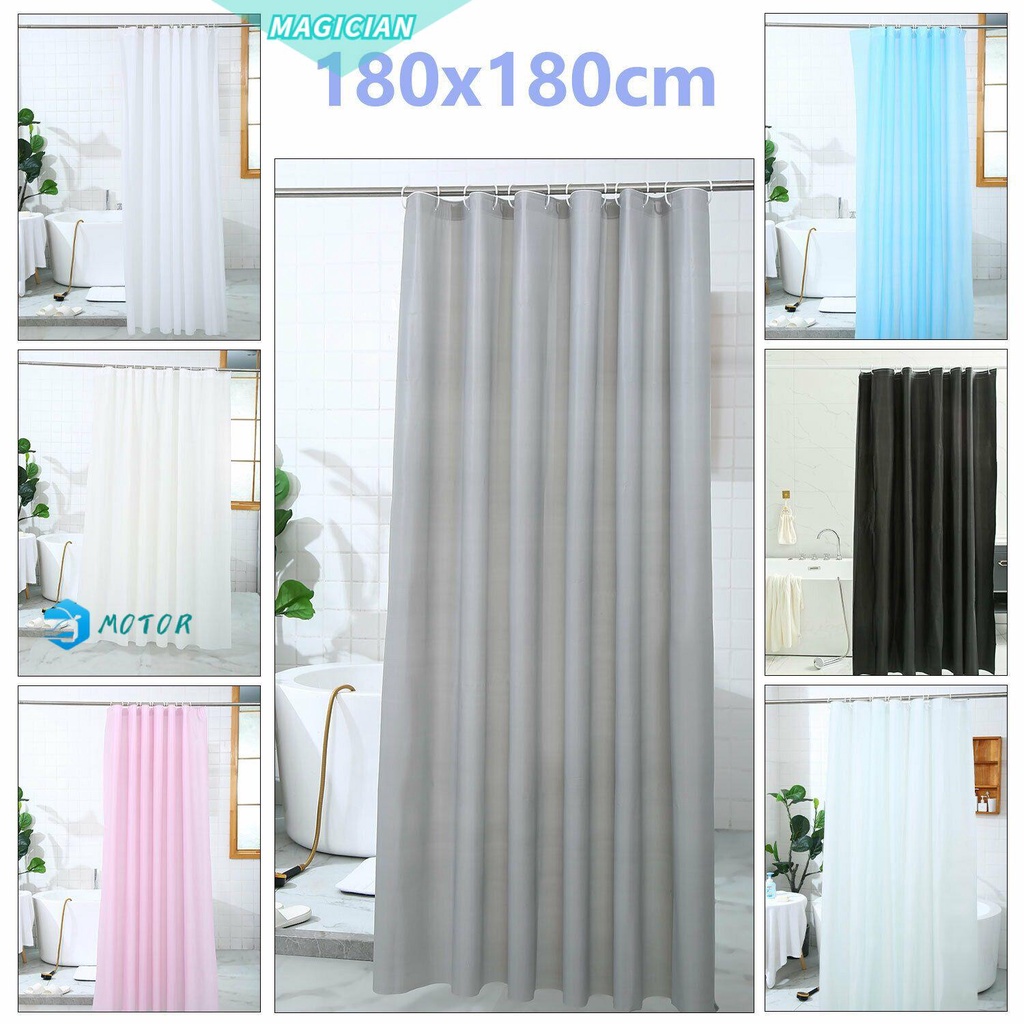 Rèm Cửa PEVA Dày Dặn Chống Thấm Nước Kèm 12 Móc Treo Tiện Dụng Cho Nhà Tắm / Phòng Khách