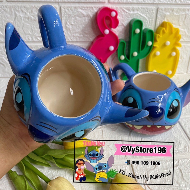 LY SỨ STITCH CAO CẤP XỊN ĐẸP - CỐC SỨ HOẠT HÌNH DISNEY