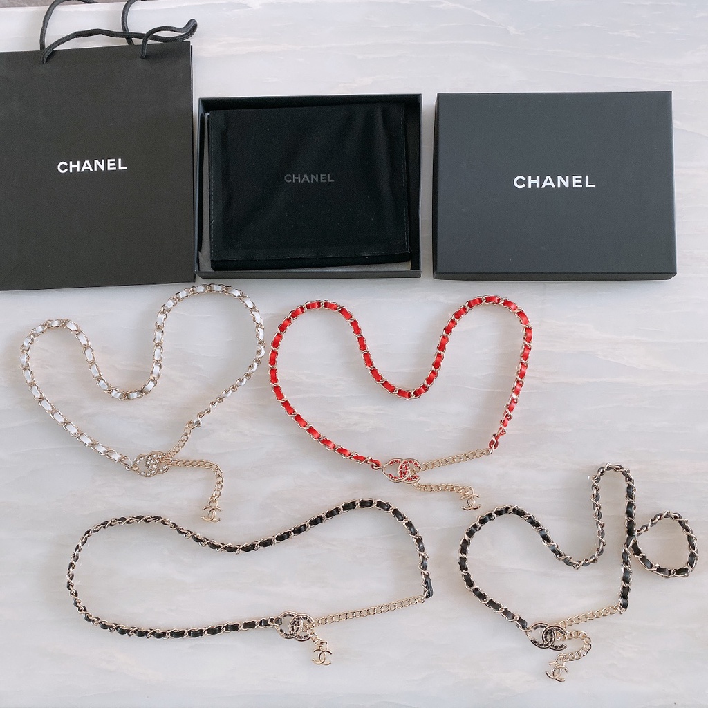 Thắt lưng nữ thời trang cao cấp 𝘾𝙝𝙖𝙣𝙚𝙡 𝘾𝙝𝙖𝙣n𝙚𝙡 thiết kế dạng dây xích, phong cách cá tính