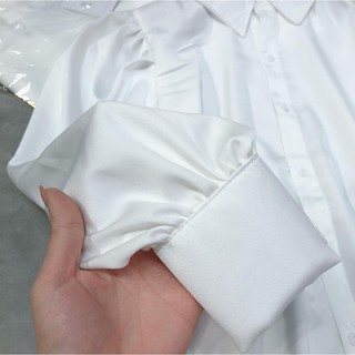Áo sơ mi Lụa tay Bồng có ảnh thật