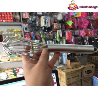 Dụng cụ đánh trứng / Phới lồng đánh trứng inox dài 25cm