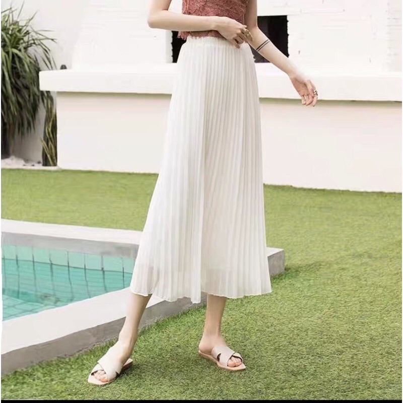 Chân váp dập ly nữa vải voan có lót 75cm