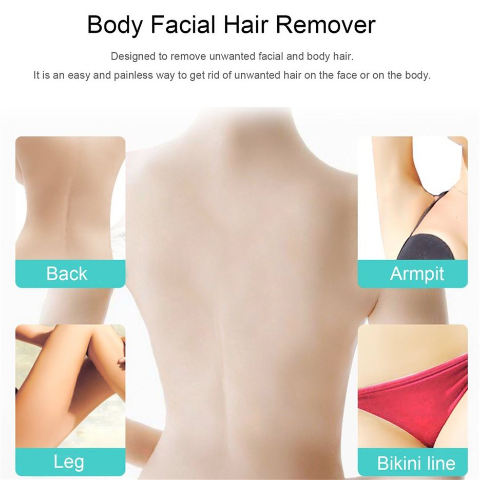 Máy tẩy lông mặt và cơ thể mini không đau cho nữ