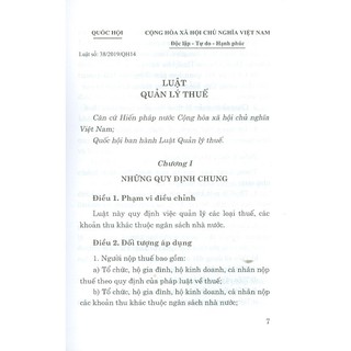 Sách - Luật Quản Lý Thuế