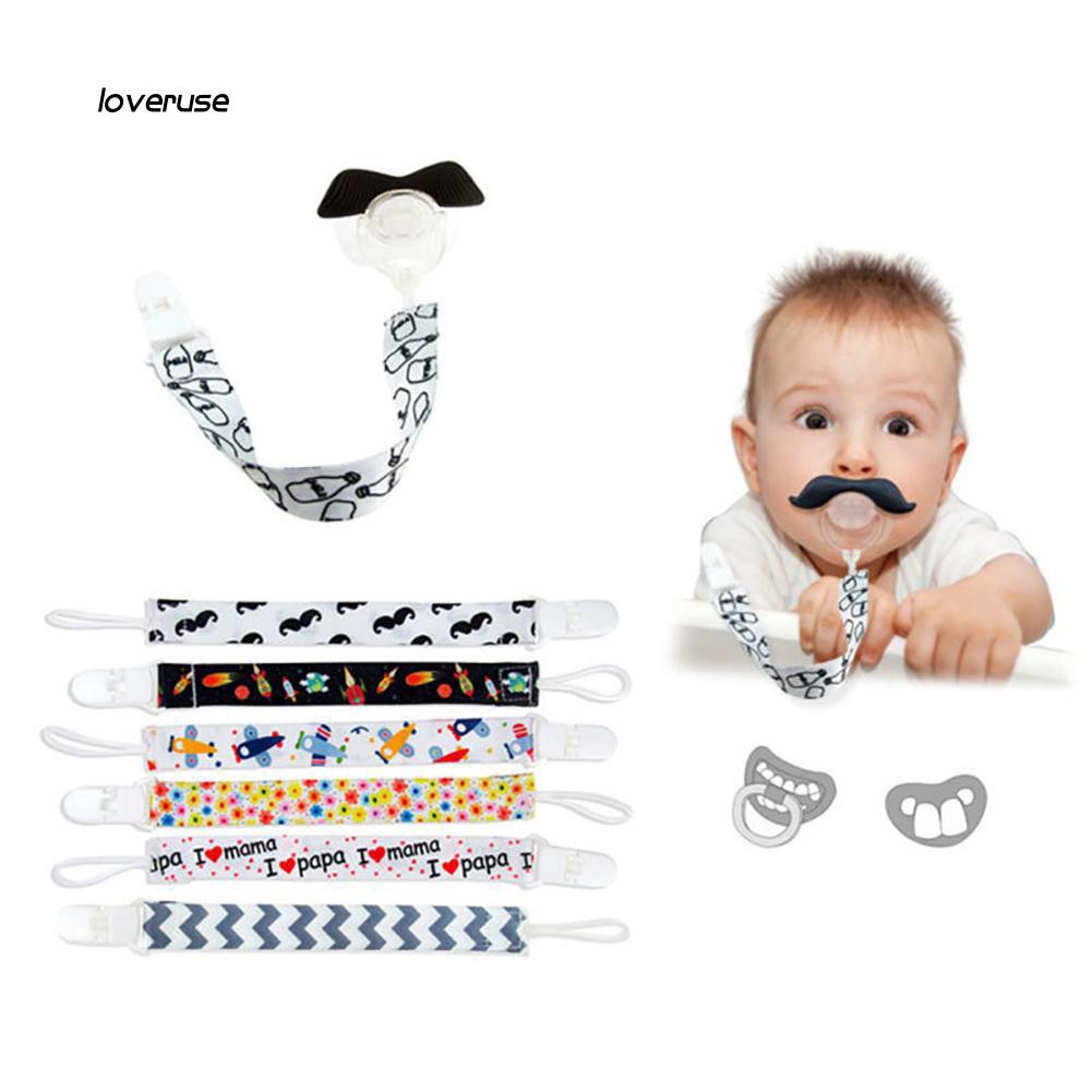 Dây giữ ti giả có kẹp gắn áo em bé tiện dụng chất lượng cao