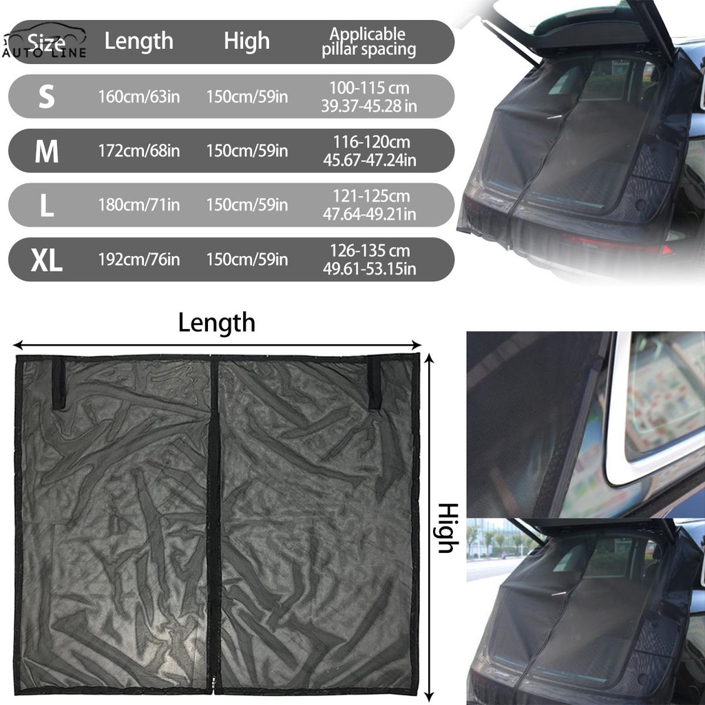 Lưới Chống Muỗi Gắn Đuôi Xe Hơi Có Nam Châm Chất Liệu Nylon SHOPCYC7210