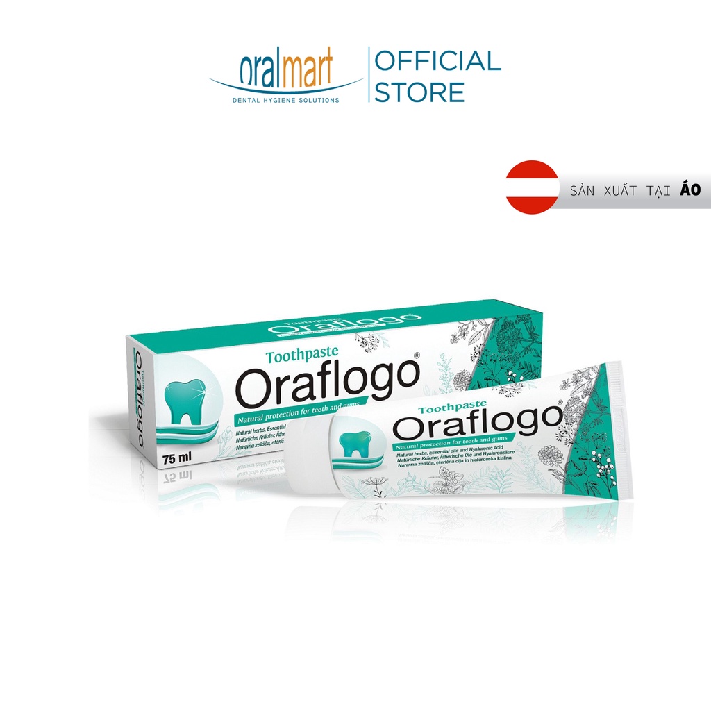 Kem đánh răng tự nhiên bảo vệ răng nướu cho người bị khô miệng ORAFLOGO Toothpaste 75ml