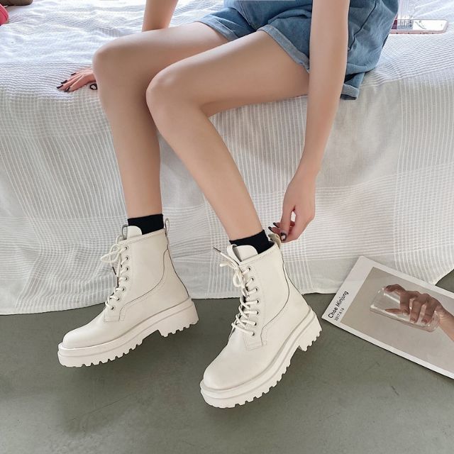 (sẵn đen 38) Boots ulzzang B29 đế cao 4.5cm | BigBuy360 - bigbuy360.vn