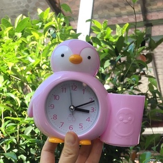 Đồng Hồ Báo Thức Để Bàn Dễ Thương - Alarm Clock Tặng Kèm 2 Pin 2A Mẫu Ong vàng và Chim Cánh Cụt