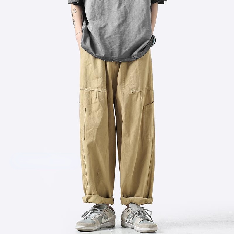 Quần Kaki Baggy Dáng Rộng Phong Cách Vintage Hàn Quốc Kiểu Mới Cỡ Lớn 8XL Cho Nam