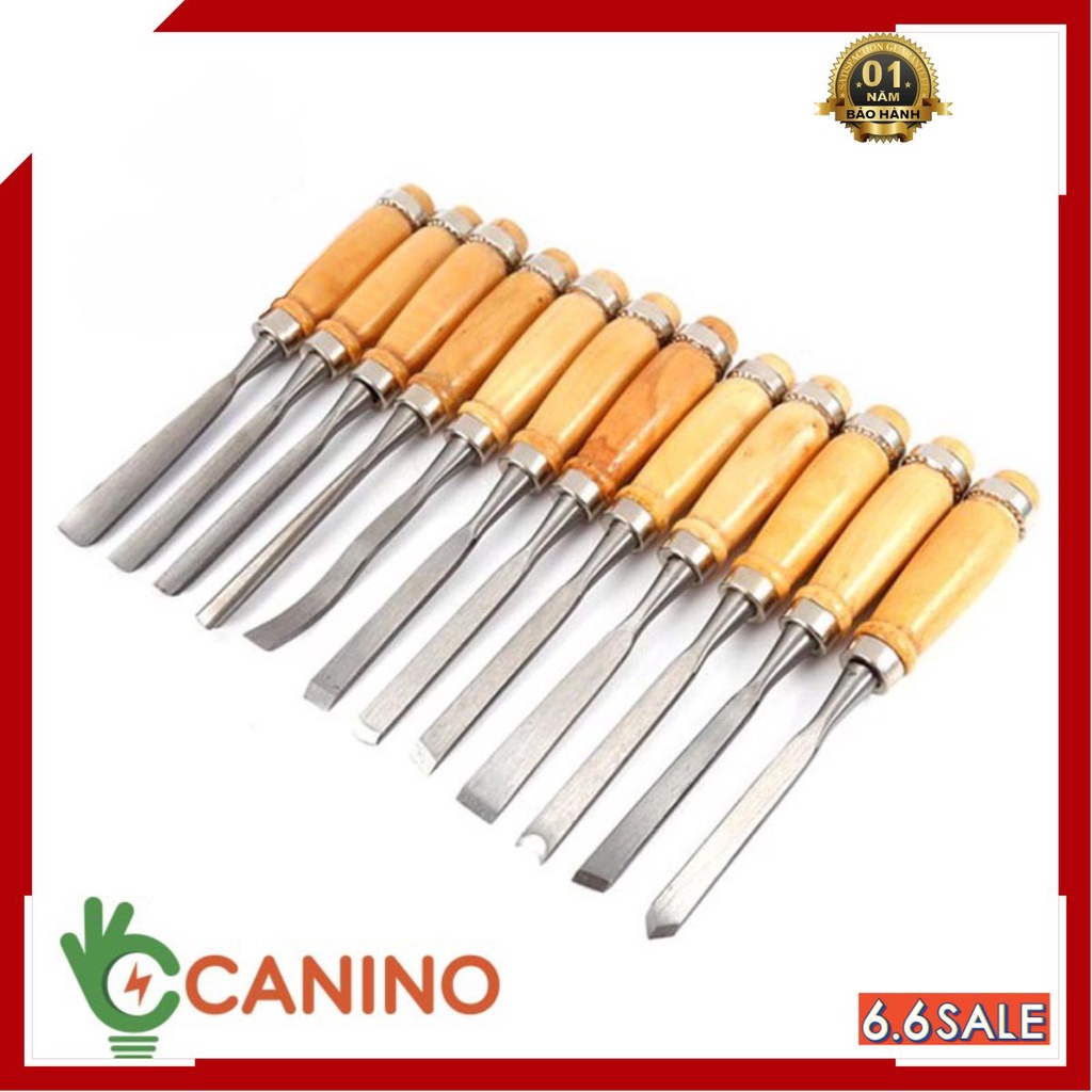 [ GIÁ SỐC ] Bộ dụng cụ 12 cây đục, tiện gỗ cao cấp v1