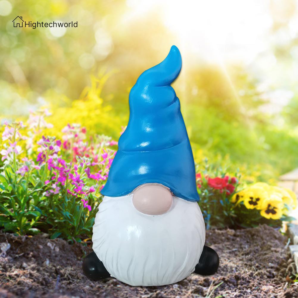 Hightechworld Mini Dwarf Elf Garden Resin Faceless Gnome Micro Landscape Sculpture Decor