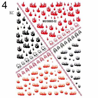 Decal hình ngọn lửa dán móng nghệ thuật