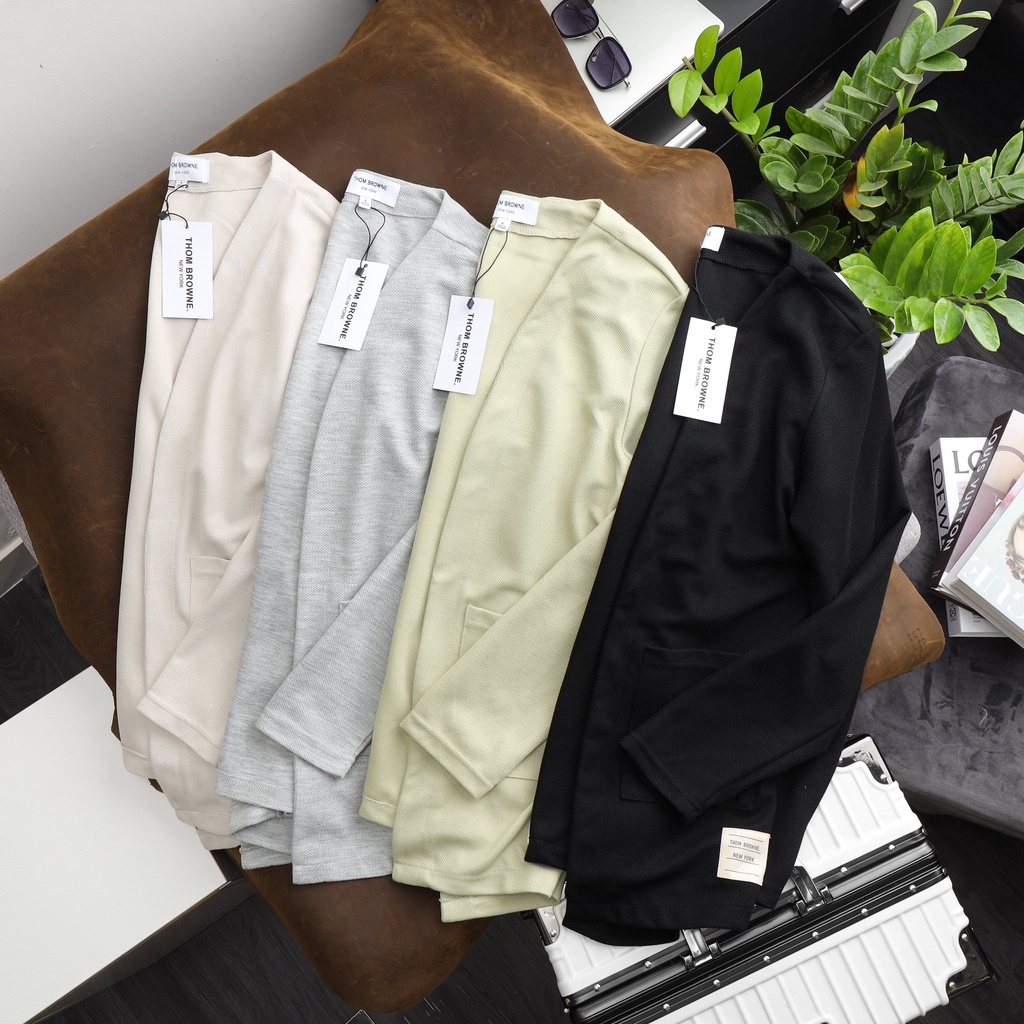 Áo Khoác Cardigan vải pique cao cấp xuất dư xịn , unisex , bigsize - 3bros quần áo xuất khẩu